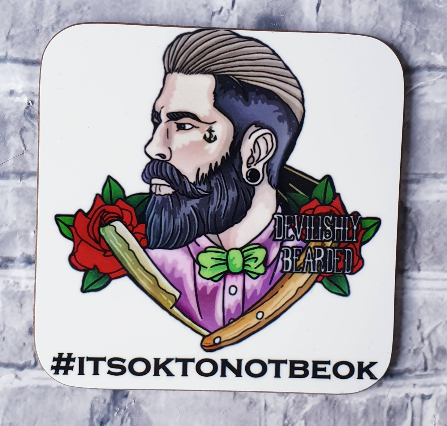 Personalised Photo Coaster, Custom Image Coaster, Your Text Here