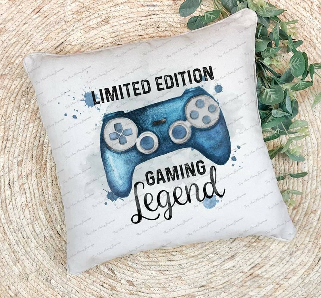 Personalised Gamer Cushion, Soft Polyester Pillow (40cm x 40cm)