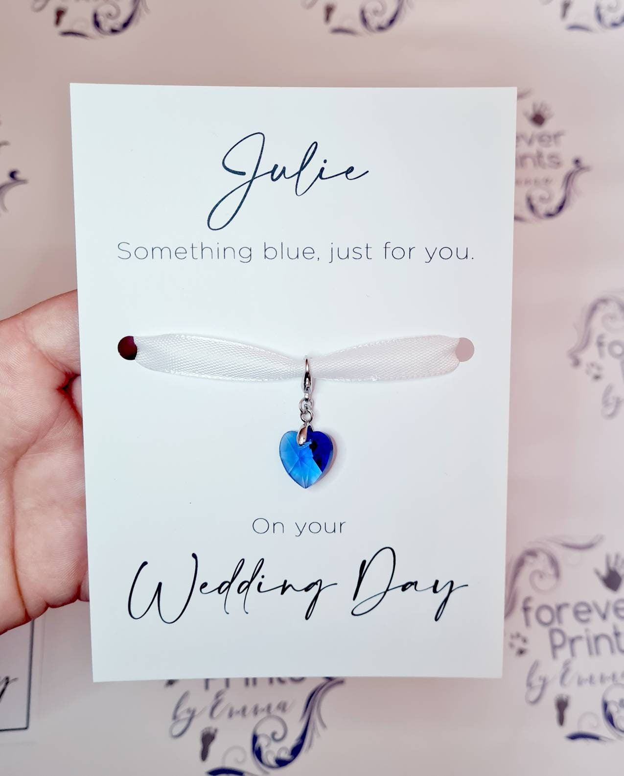 Something Blue Wedding Gift, Blue Heart Gemstone, Bride Tradition