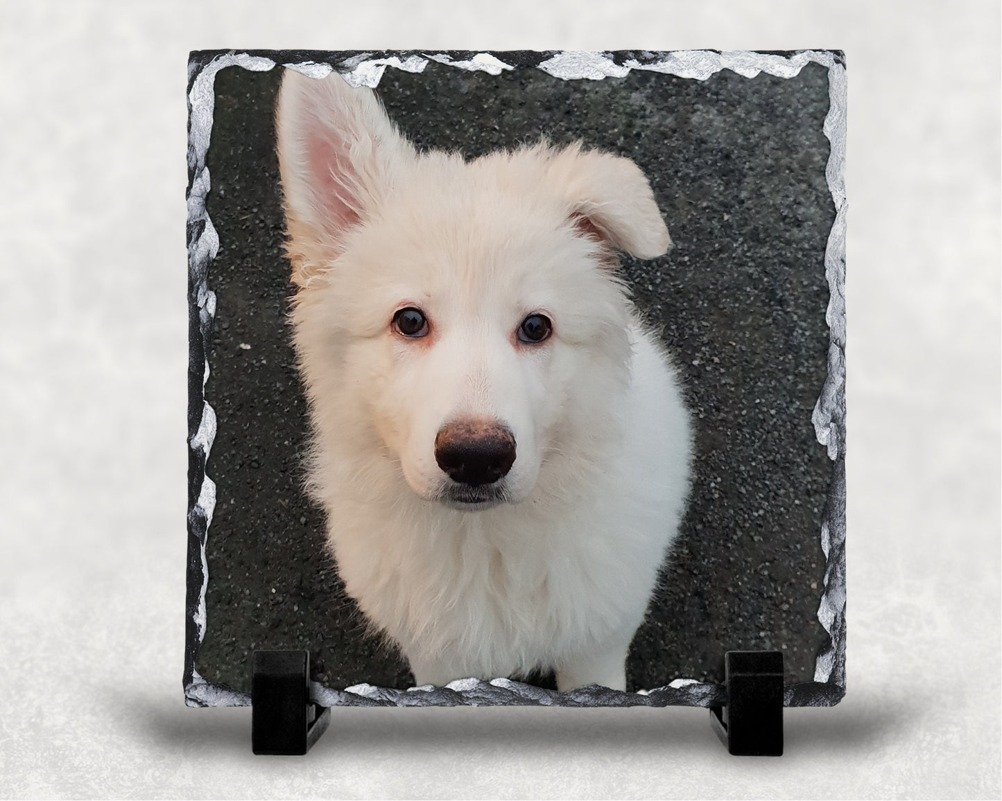 Personalised Photo Rock Slate, Custom Family Portrait (20cm x 20cm)