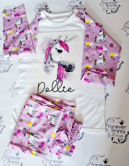 Children's unicorn pyjamas