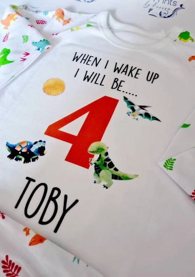 Children's Dinosaur birthday pyjamas