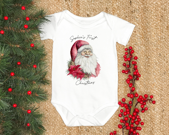 First Christmas Santa baby vest