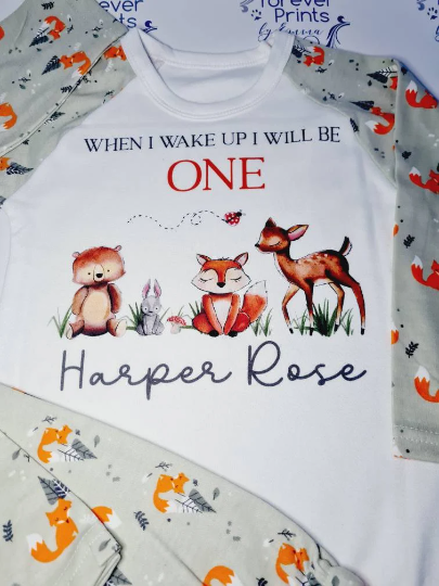 Children's Woodland birthday pyjamas