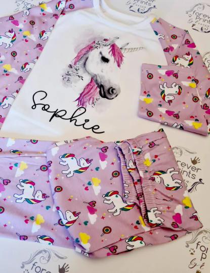 Children's unicorn pyjamas
