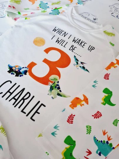 Children's Dinosaur birthday pyjamas