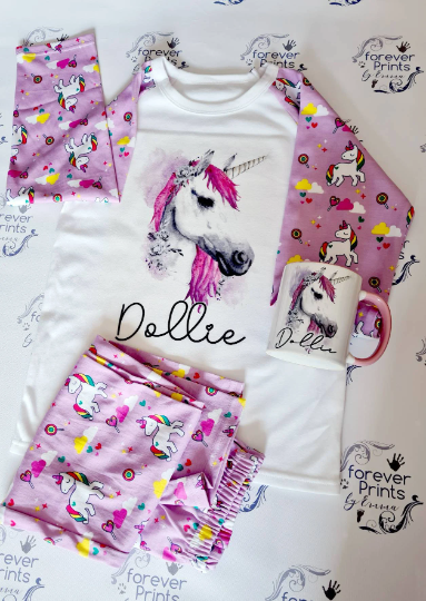 Children's unicorn pyjamas