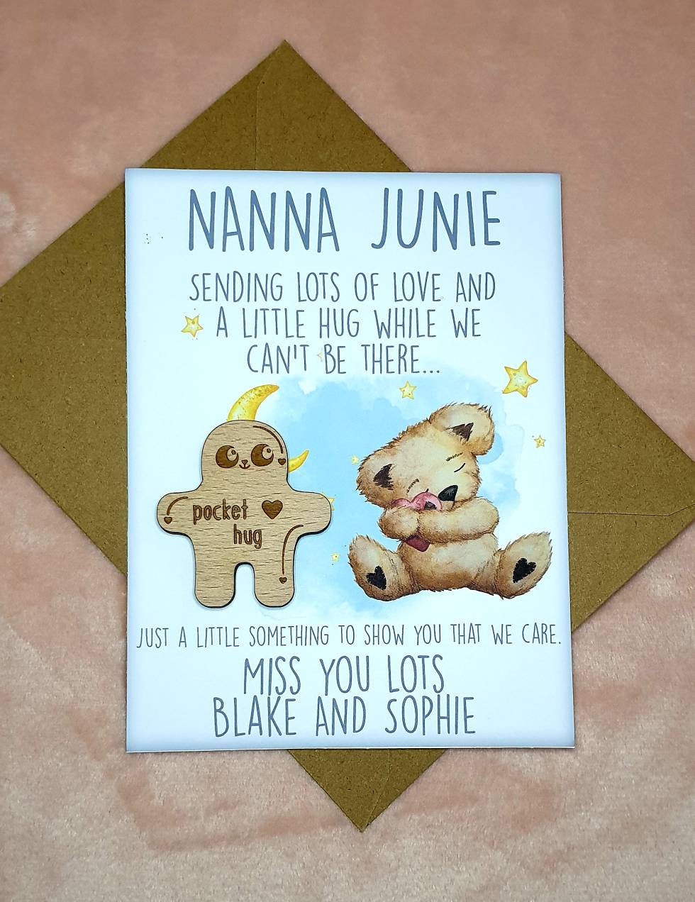 Personalised pocket hug