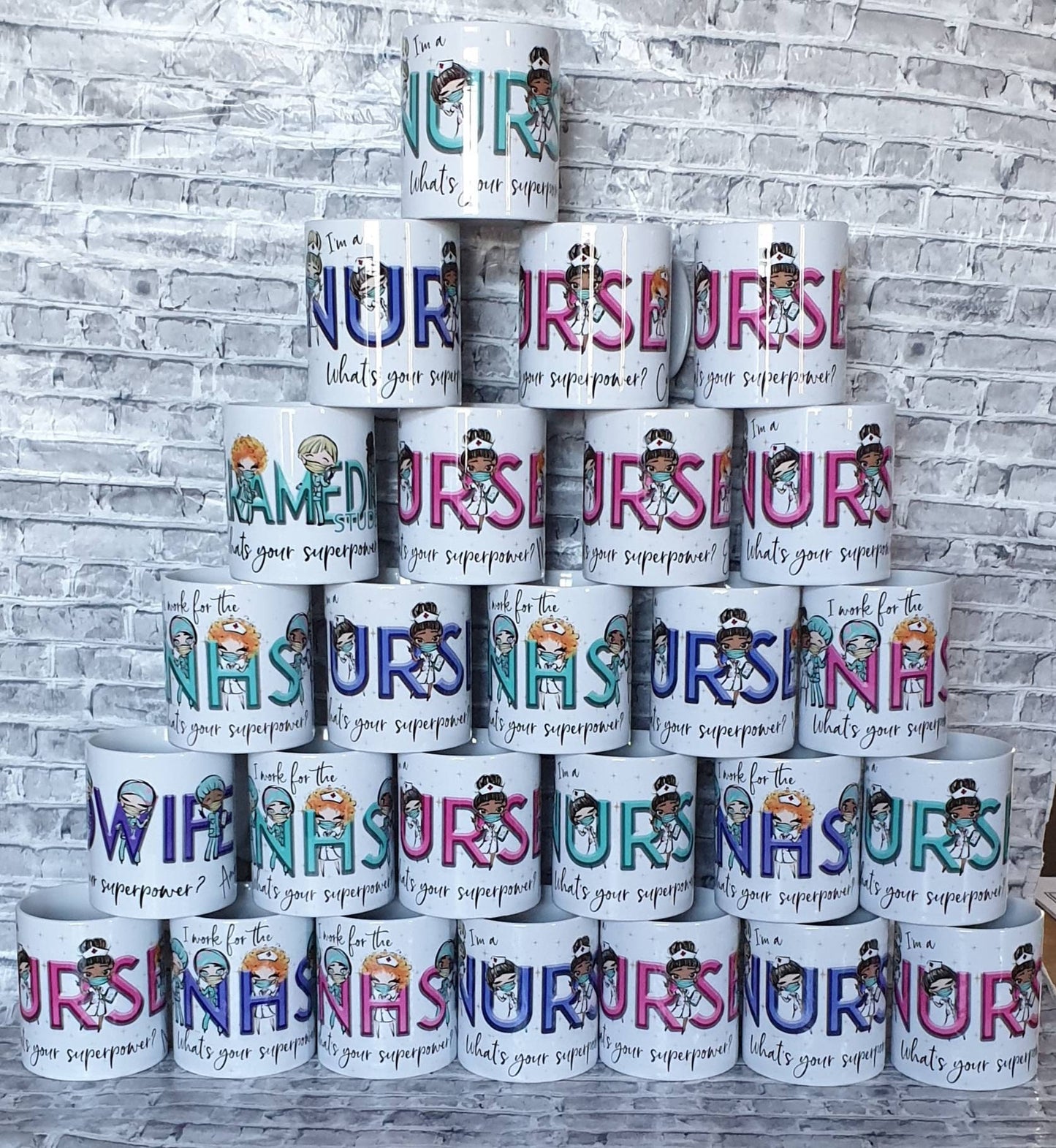Nurse superpower mug, nurse mug, superhero mug