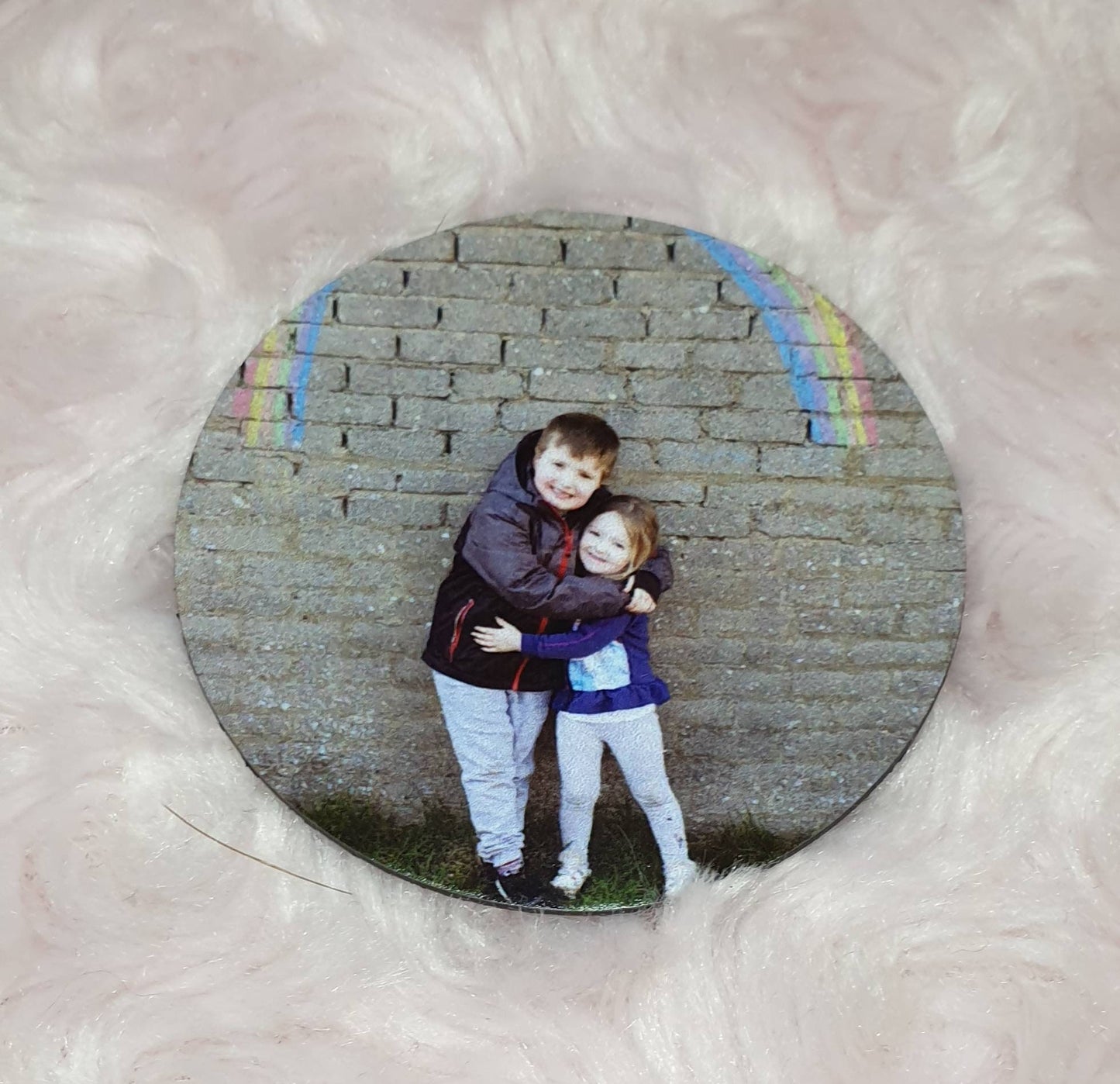 Photo fridge magnet with personlaised gift bag