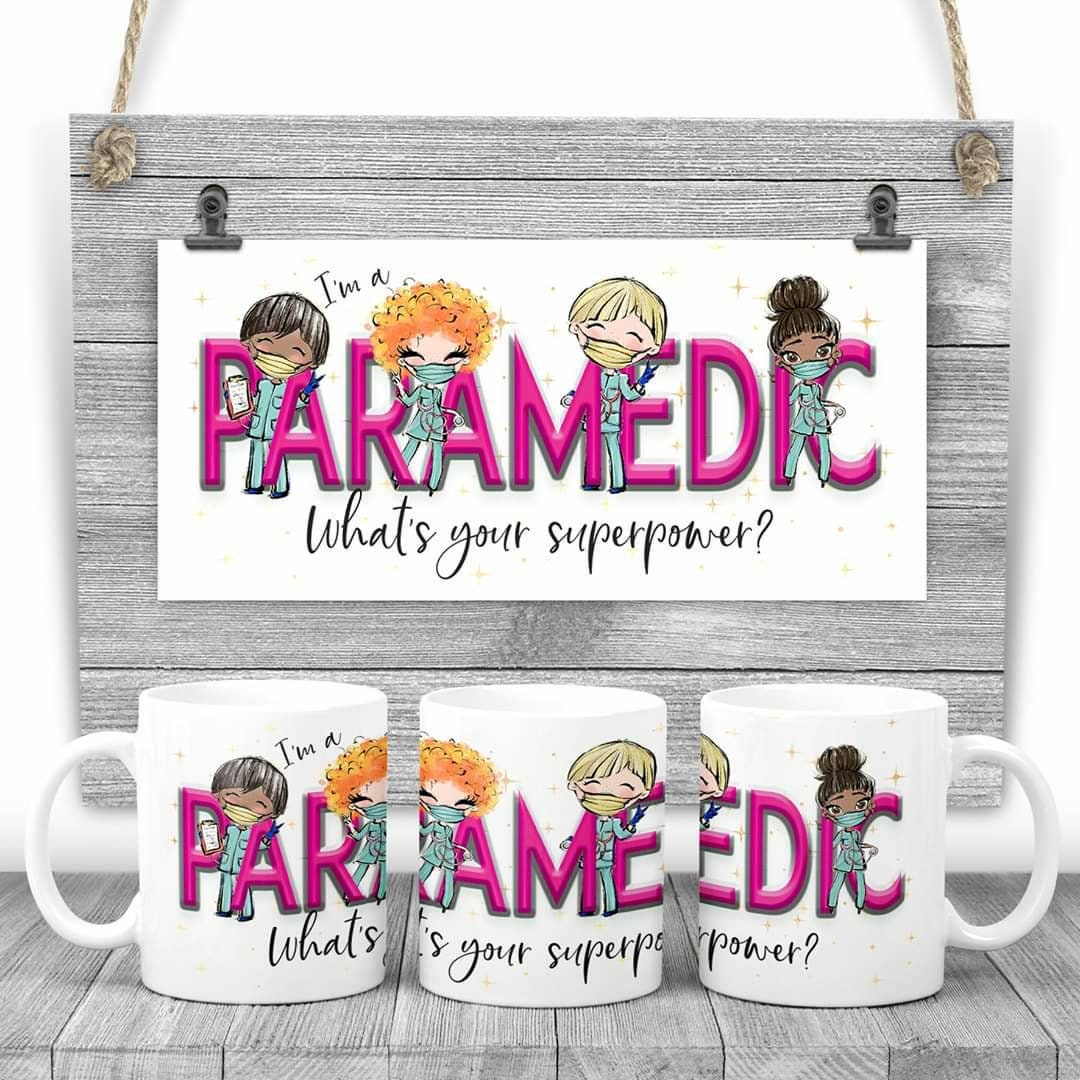 Paramedic superpower mug, paramedic mug, superhero mug