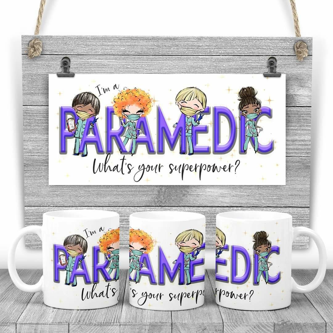 Paramedic superpower mug, paramedic mug, superhero mug