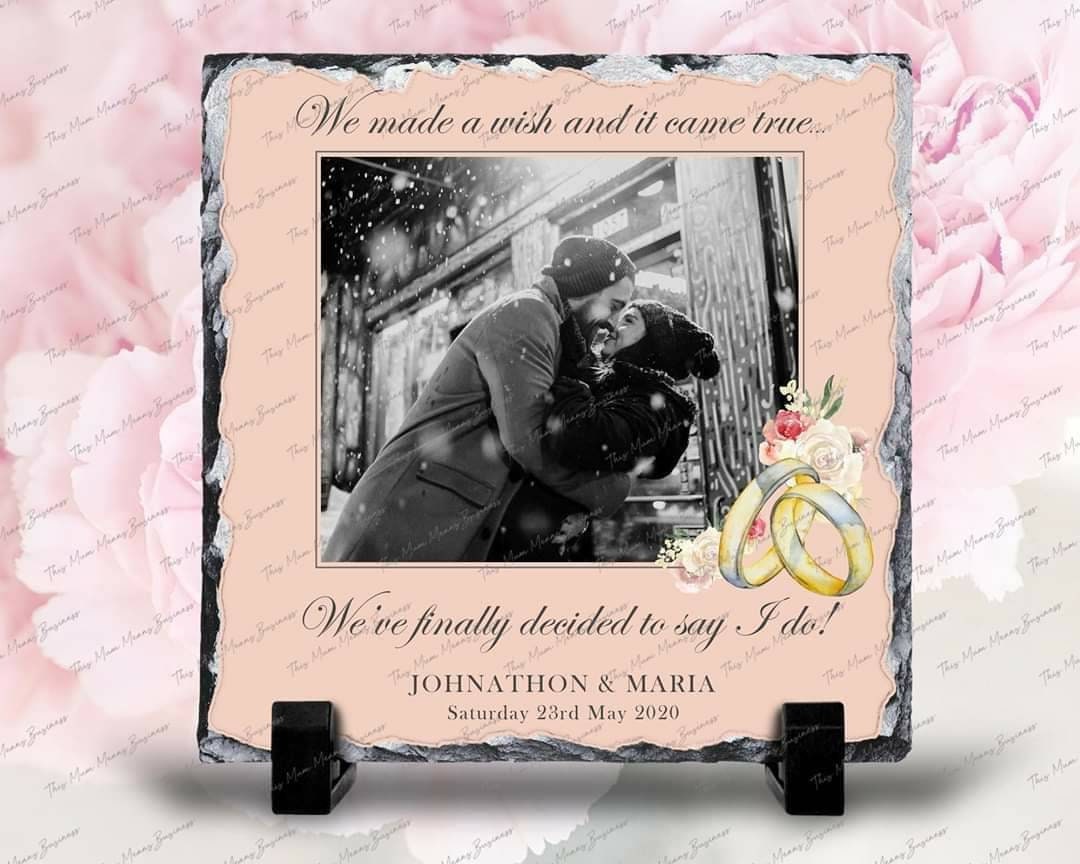 Photo slate, wedding photo slate