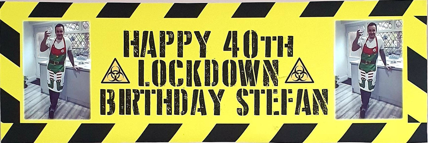 Birthday lockdown banner, birthday banner