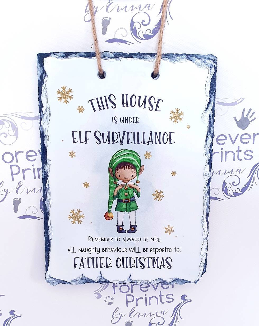 Elf rock slate, personalised