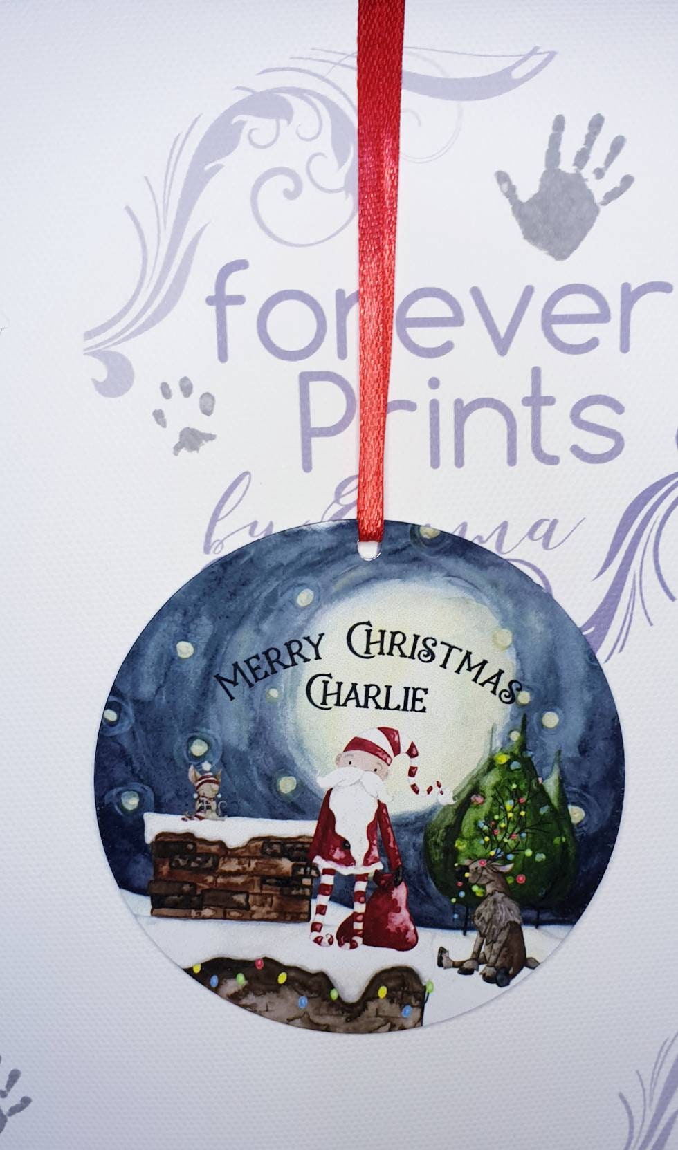 Personalised Christmas decoration - Christmas tree decoration - santa decoration