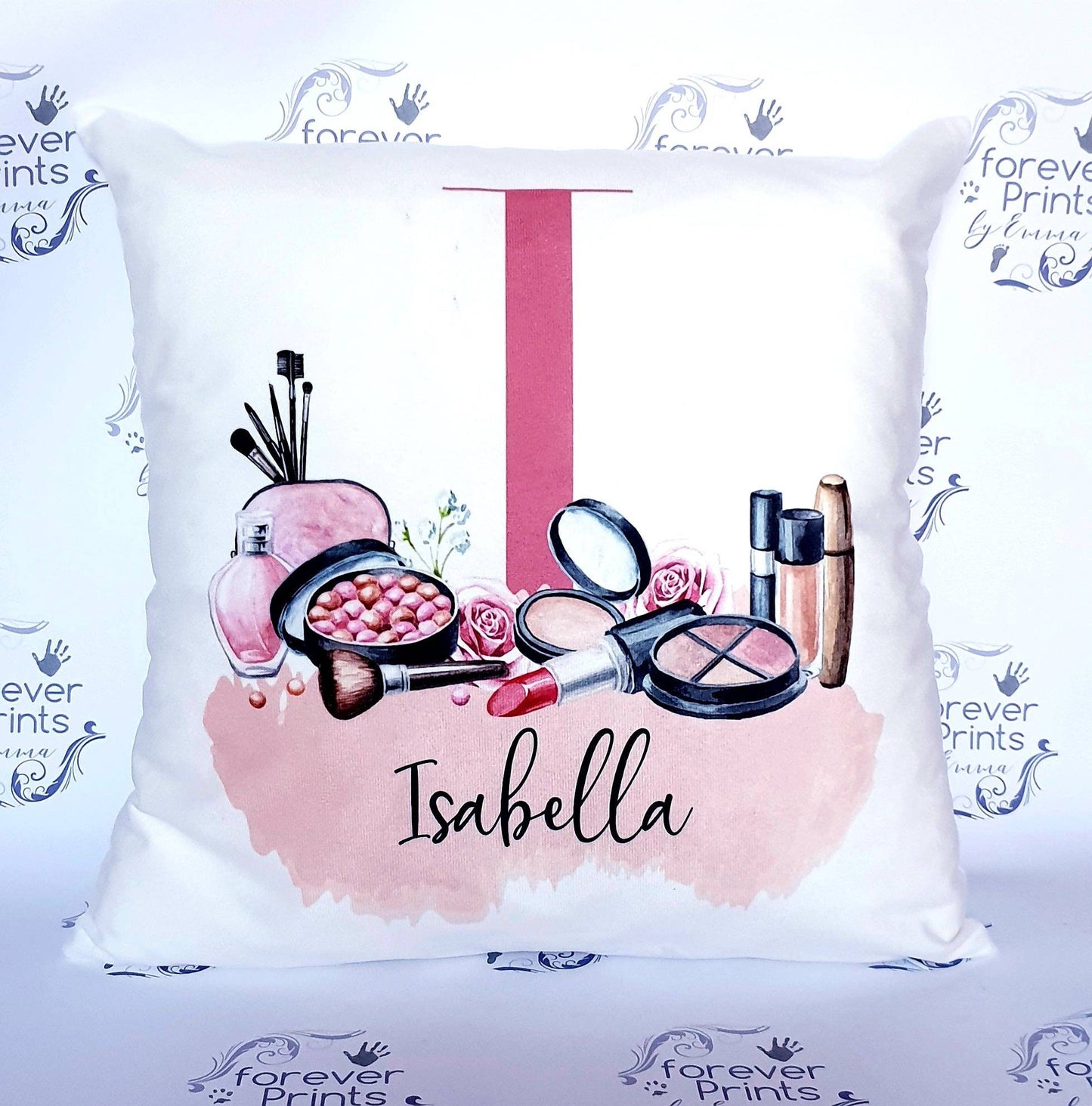 Personalised makeup pillow, makeup gift, girls pillow