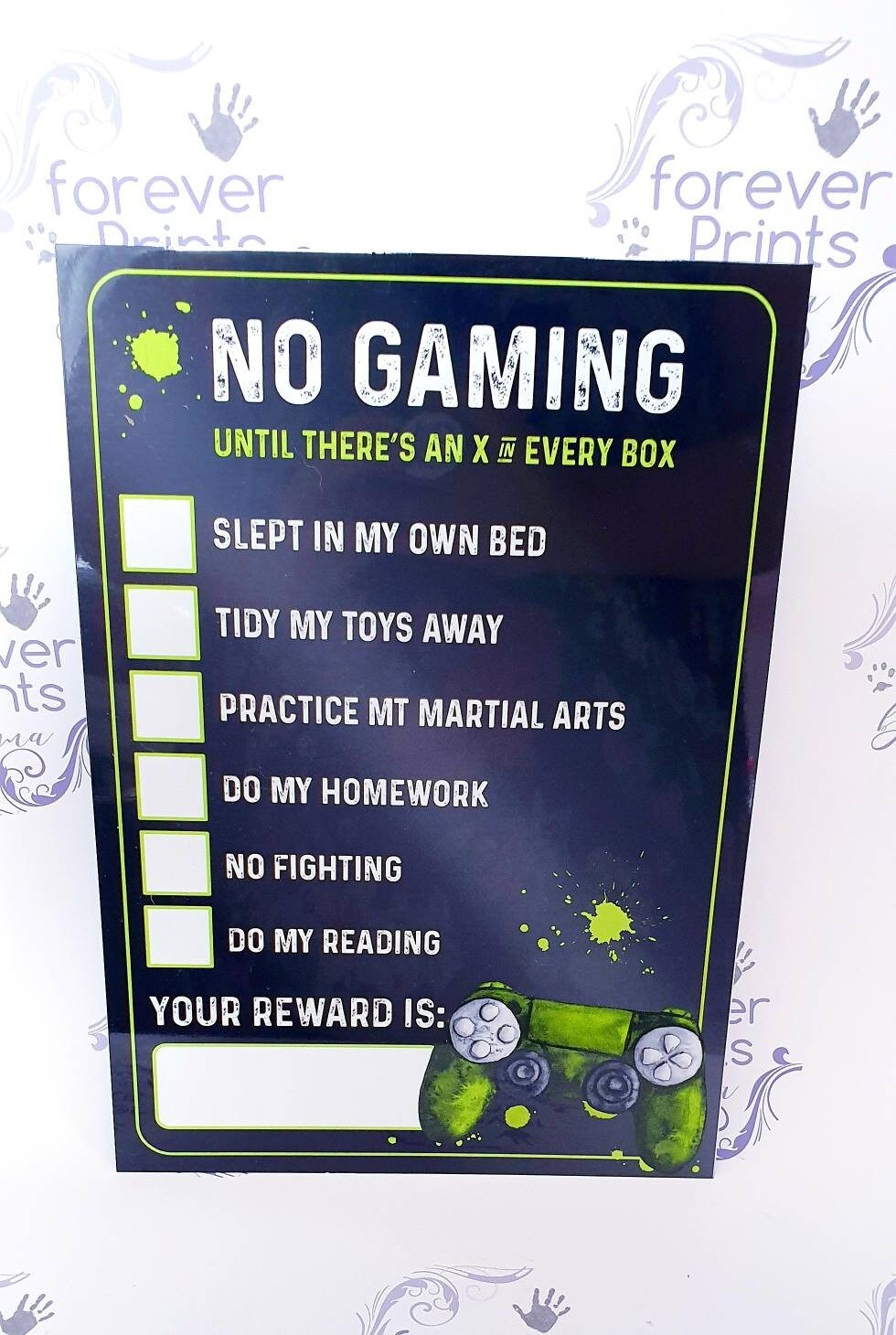 Gaming chore board - x in every box - playstation