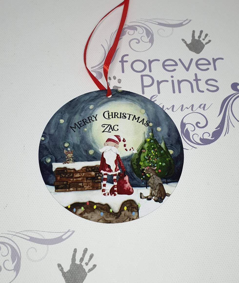 Personalised Christmas decoration - Christmas tree decoration - santa decoration