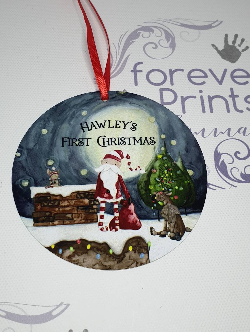 Personalised Christmas decoration - Christmas tree decoration - santa decoration