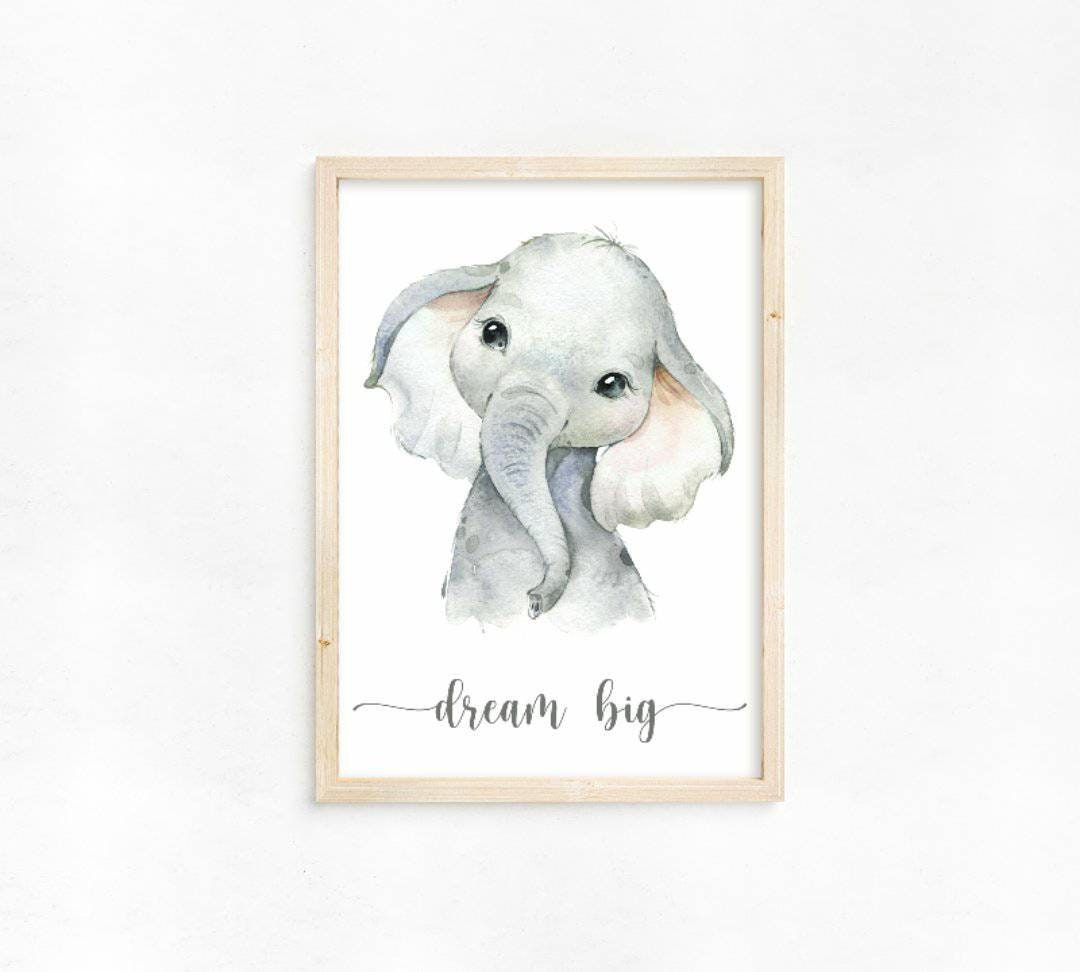 Jungle Animals Nursery Decor - Safari Nursery Prints - Nursery Set - Baby Wall Art - Nursery Decor - Jungle Theme - Elephant Giraffe Zebra