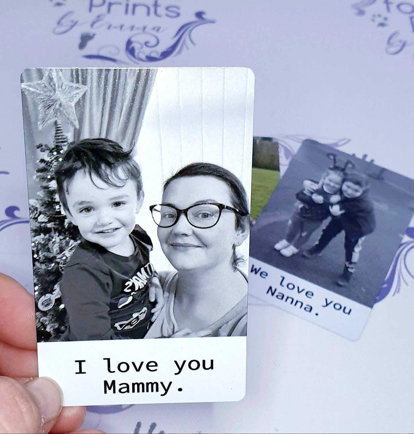 Father,s day gift, Photo wallet card, personalised printed wallet card.