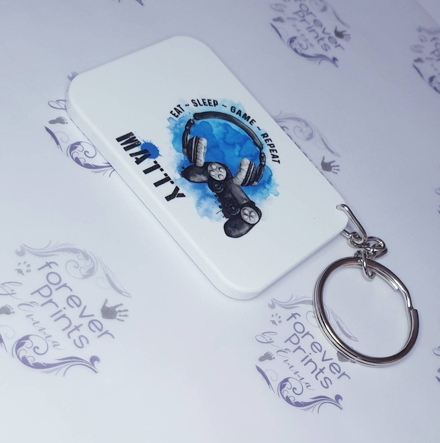 Gamer keyring personalised, gamer gift