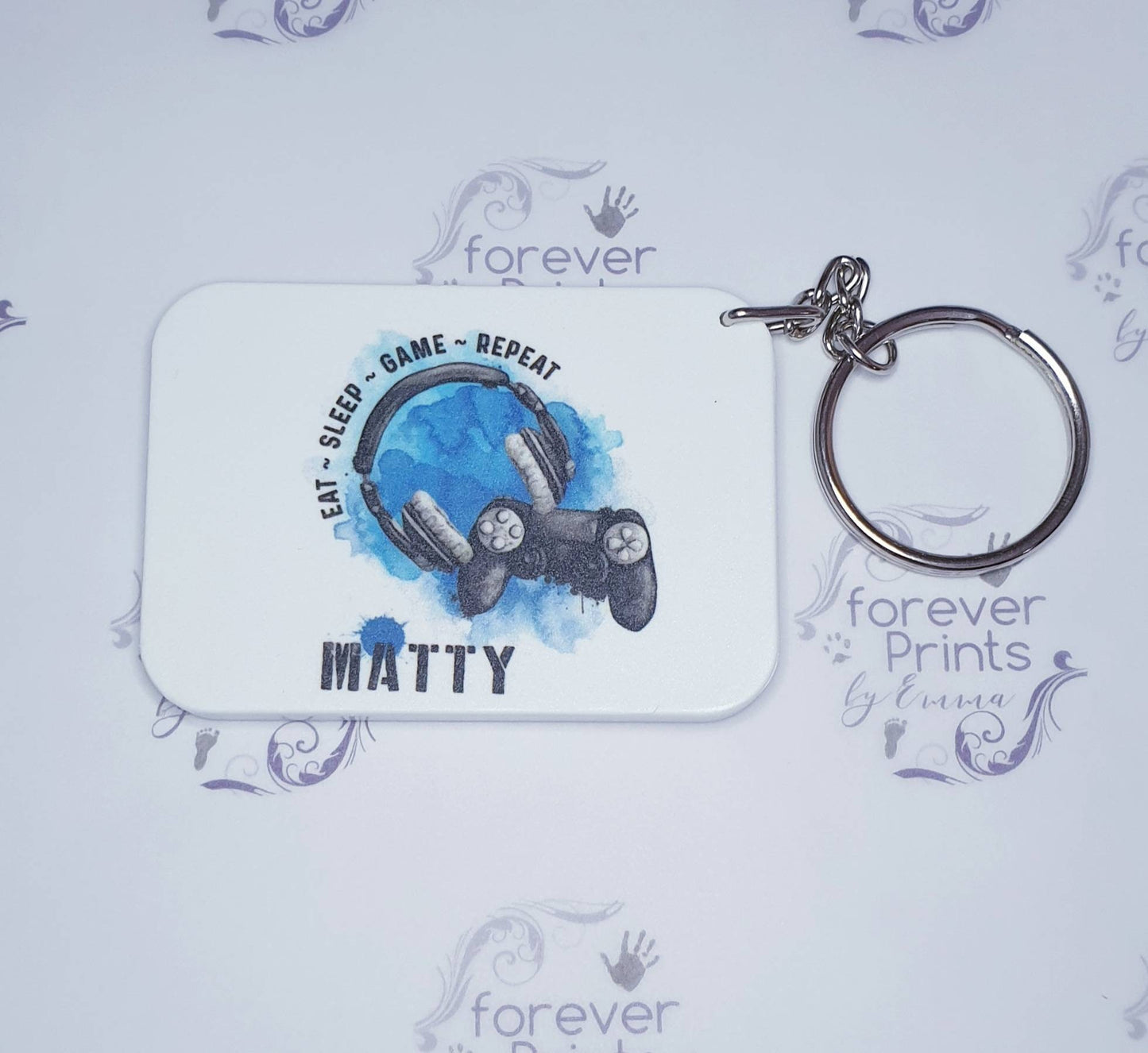 Gamer keyring personalised, gamer gift