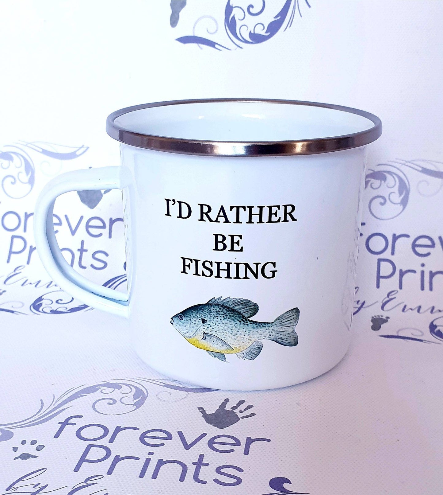 Fishing enamel mug | Father's day mug | enamel mug
