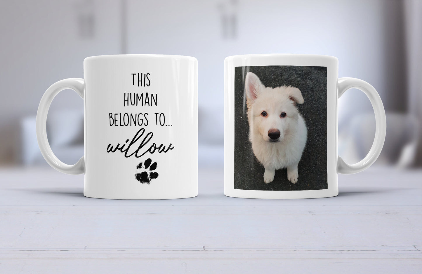 Dog owner gift | this human belongs to | dog mum | dog dad