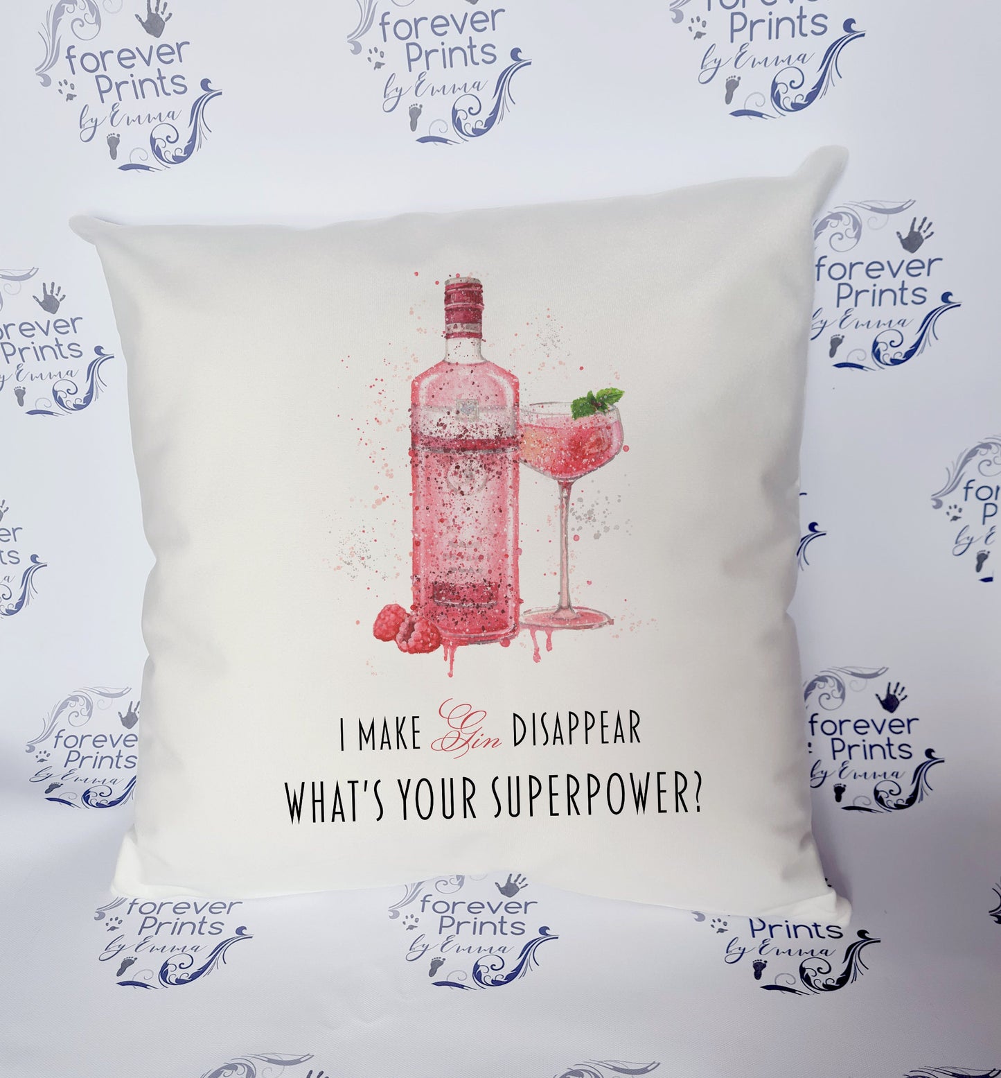 Gin gift | Gin cushion | Gin birthday gift | bar cushion