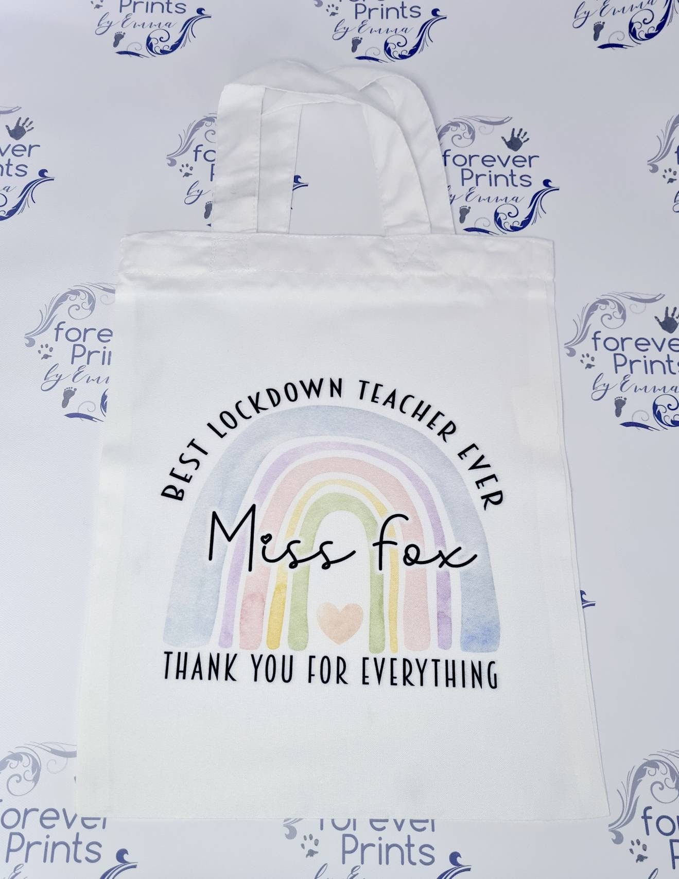 Teacher gift, lockdown teacher tote bag, teacher bag, thank you teacher