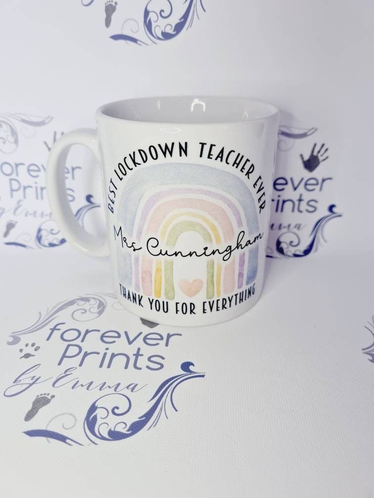 Teacher gift, lockdown teacher mug, teacher cup, thank you teacher