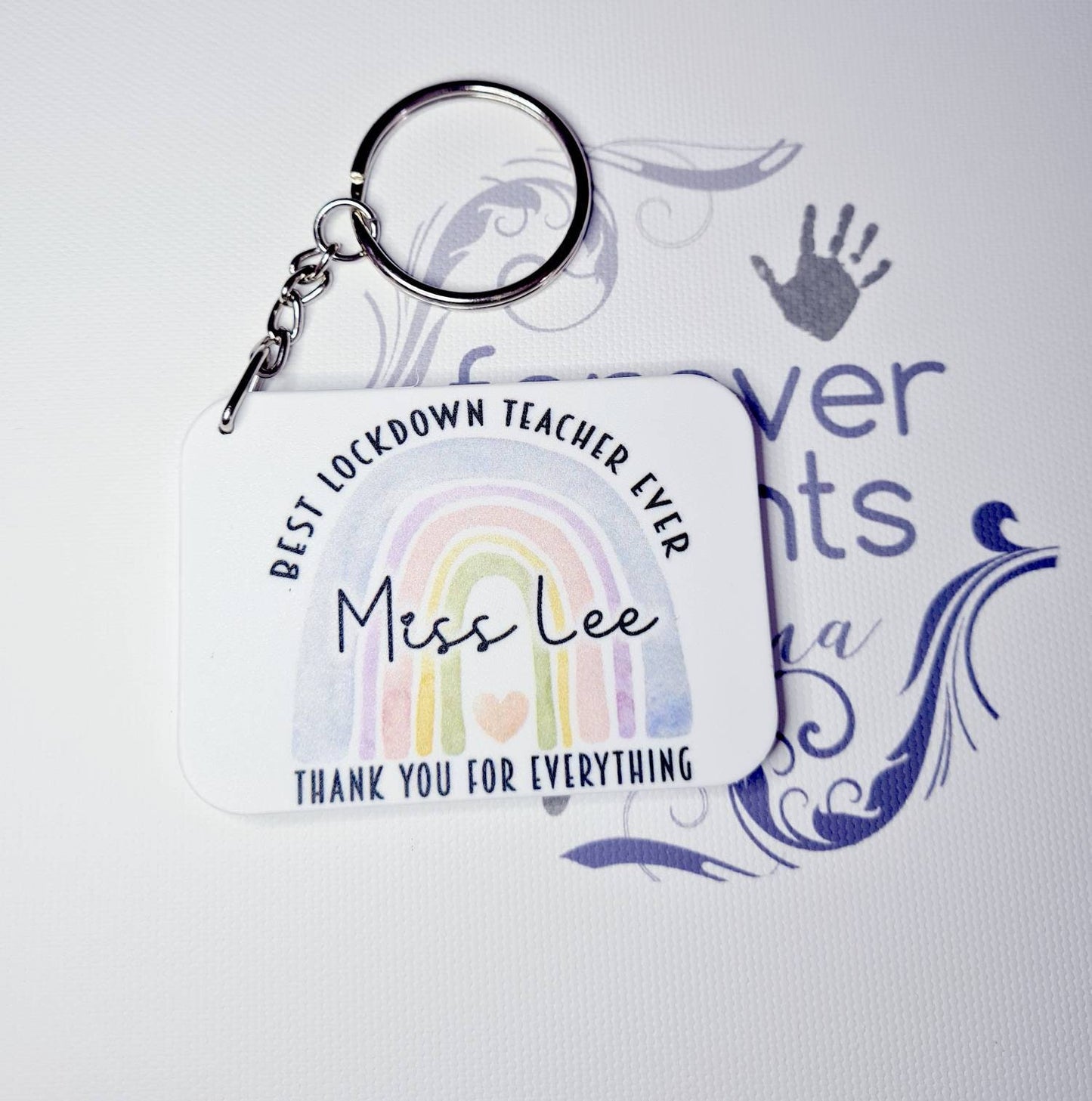 Lockdown teacher gift, teacher keyring, gift for teacher.
