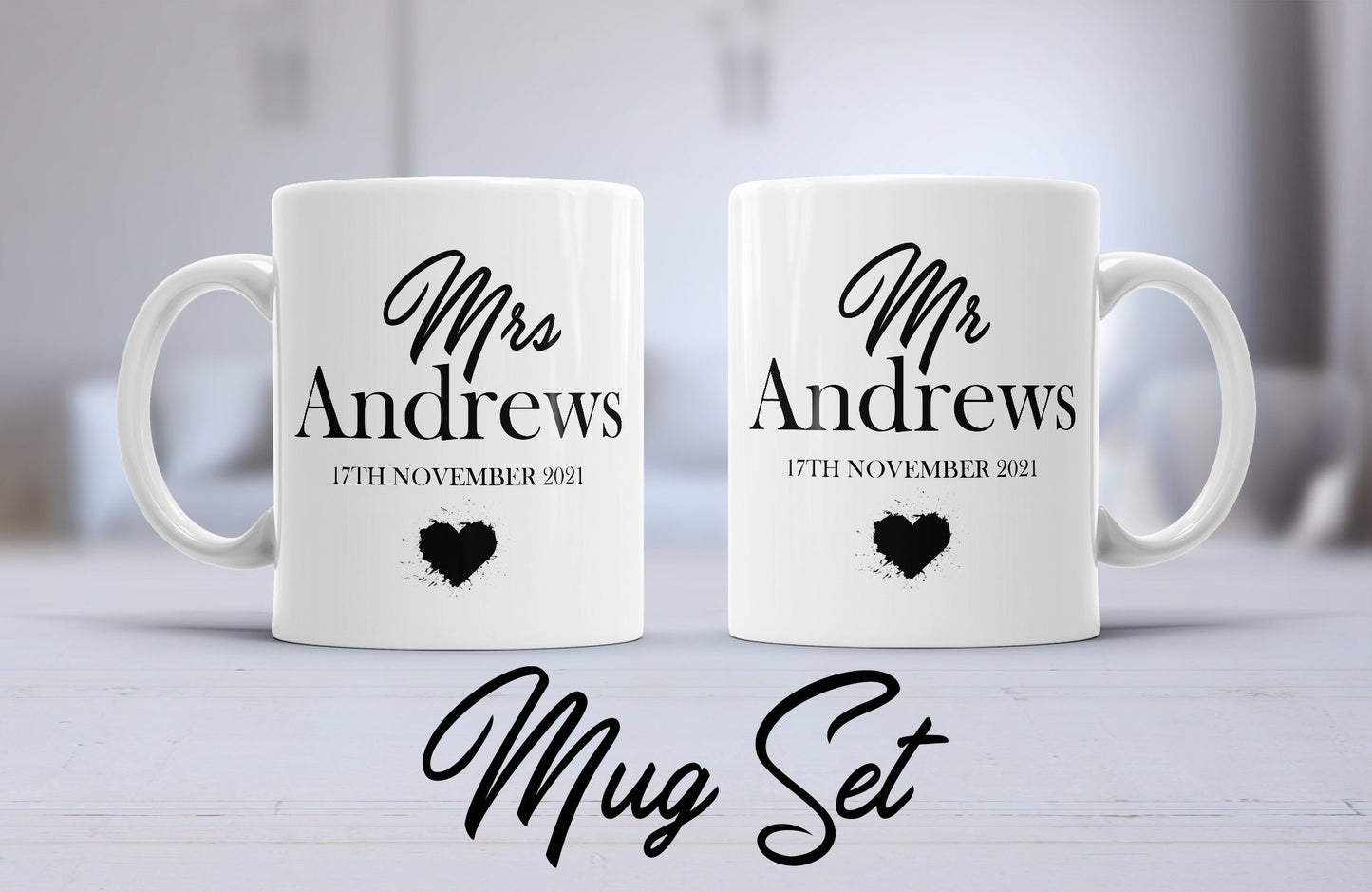 Mr and Mrs wedding cup set, Mr and Mr wedding cup set, Mrs and Mrs wedding cup set, Gift for bride and groom, wedding gift
