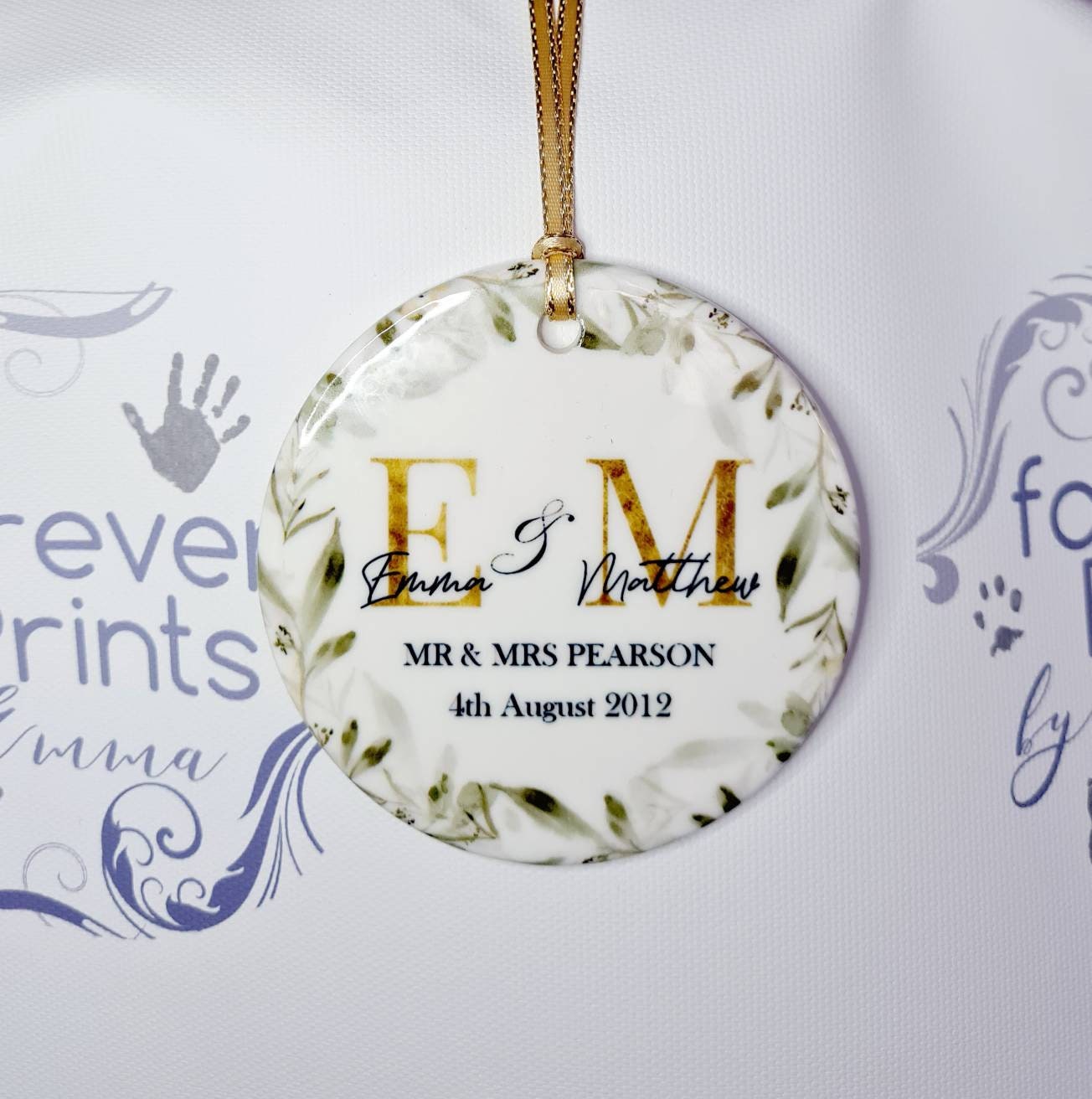 ceramic wedding decoration, wedding gift, Mr and Mrs, just married