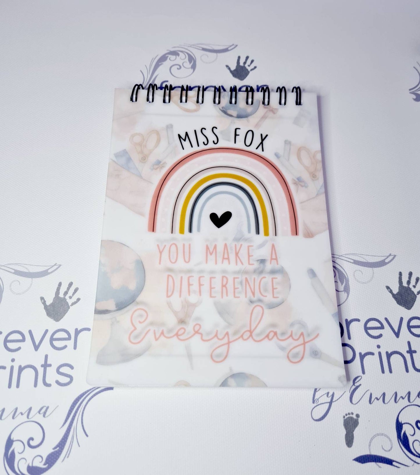 Teacher notebook, a6 notebook, thankyou teacher gift, teacher gift