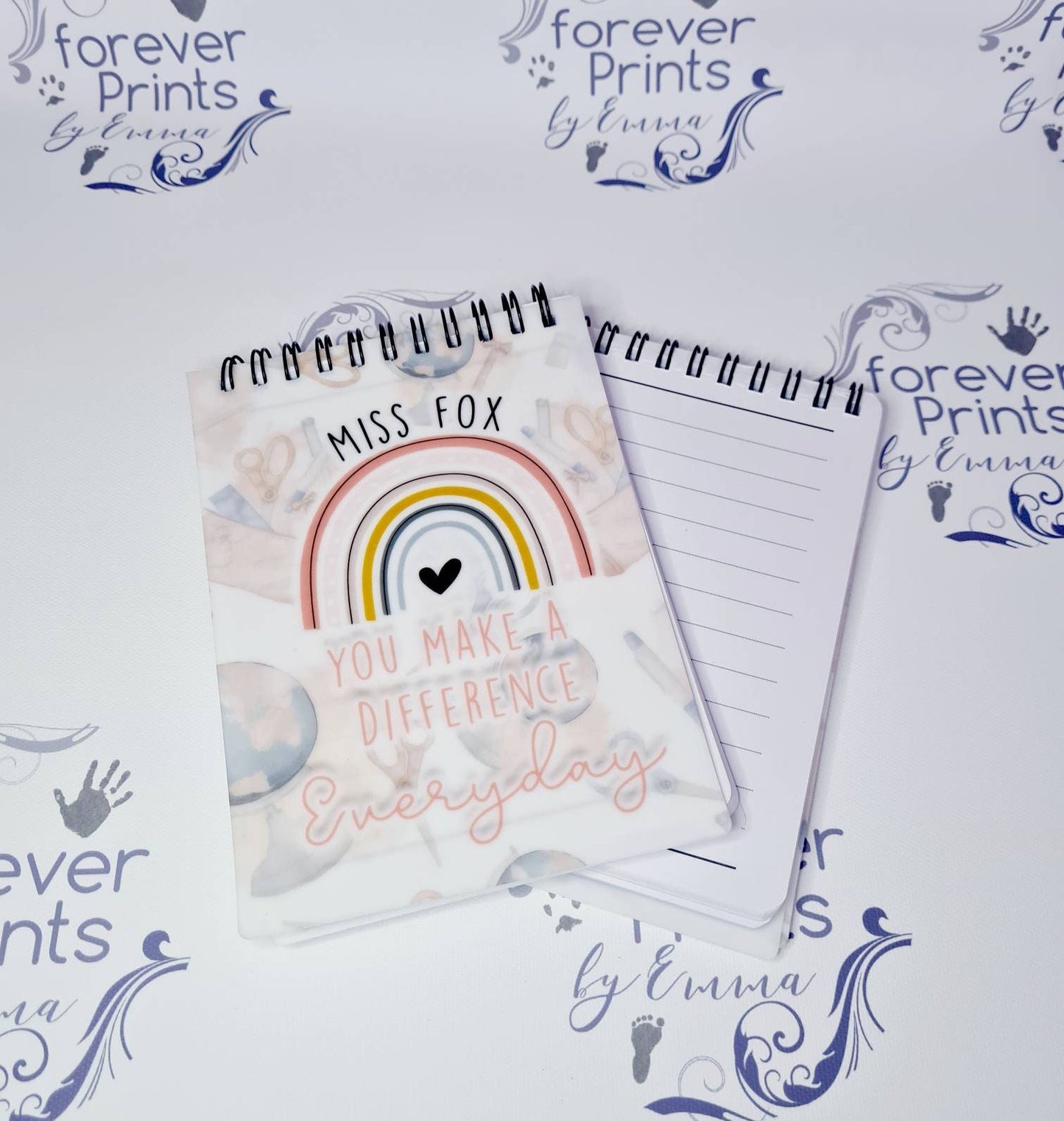Teacher notebook, a6 notebook, thankyou teacher gift, teacher gift