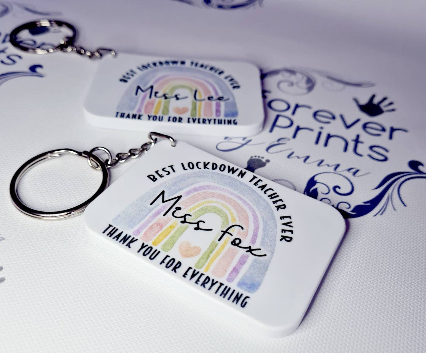 Lockdown teacher gift, teacher keyring, gift for teacher.