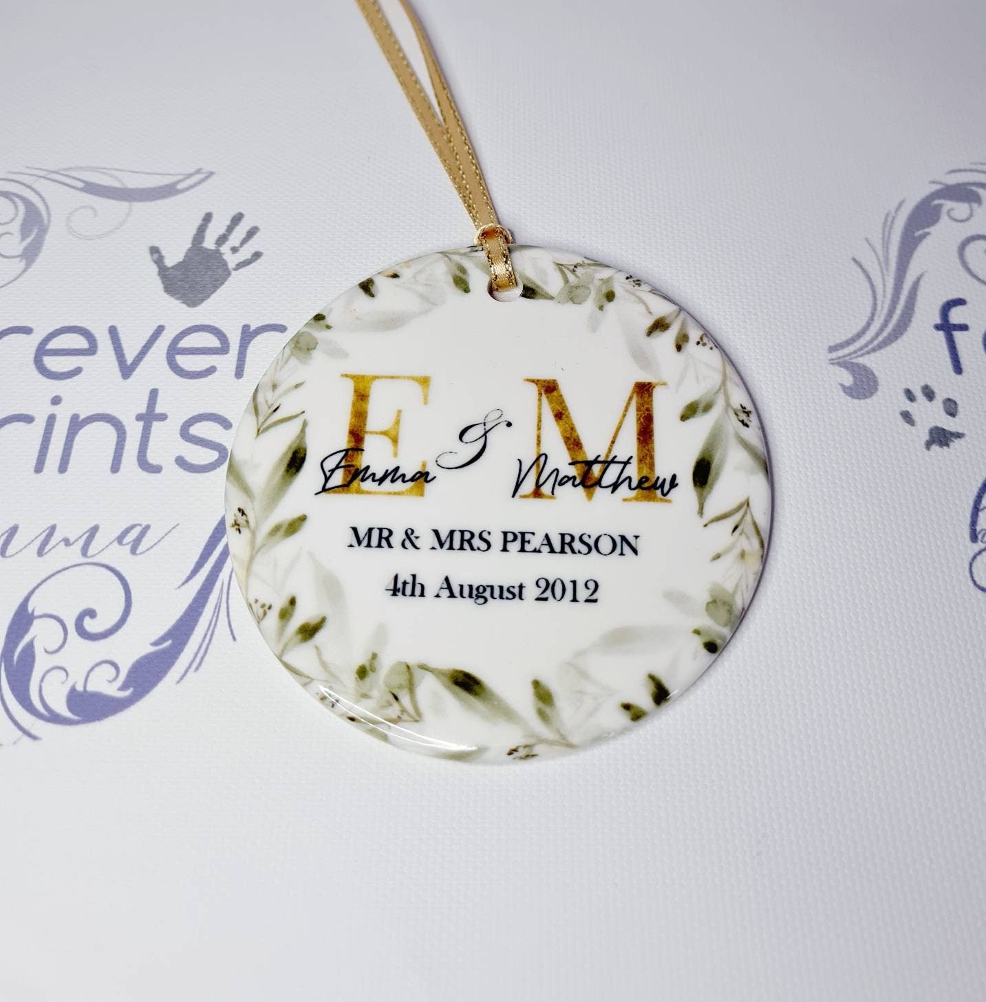 ceramic wedding decoration, wedding gift, Mr and Mrs, just married