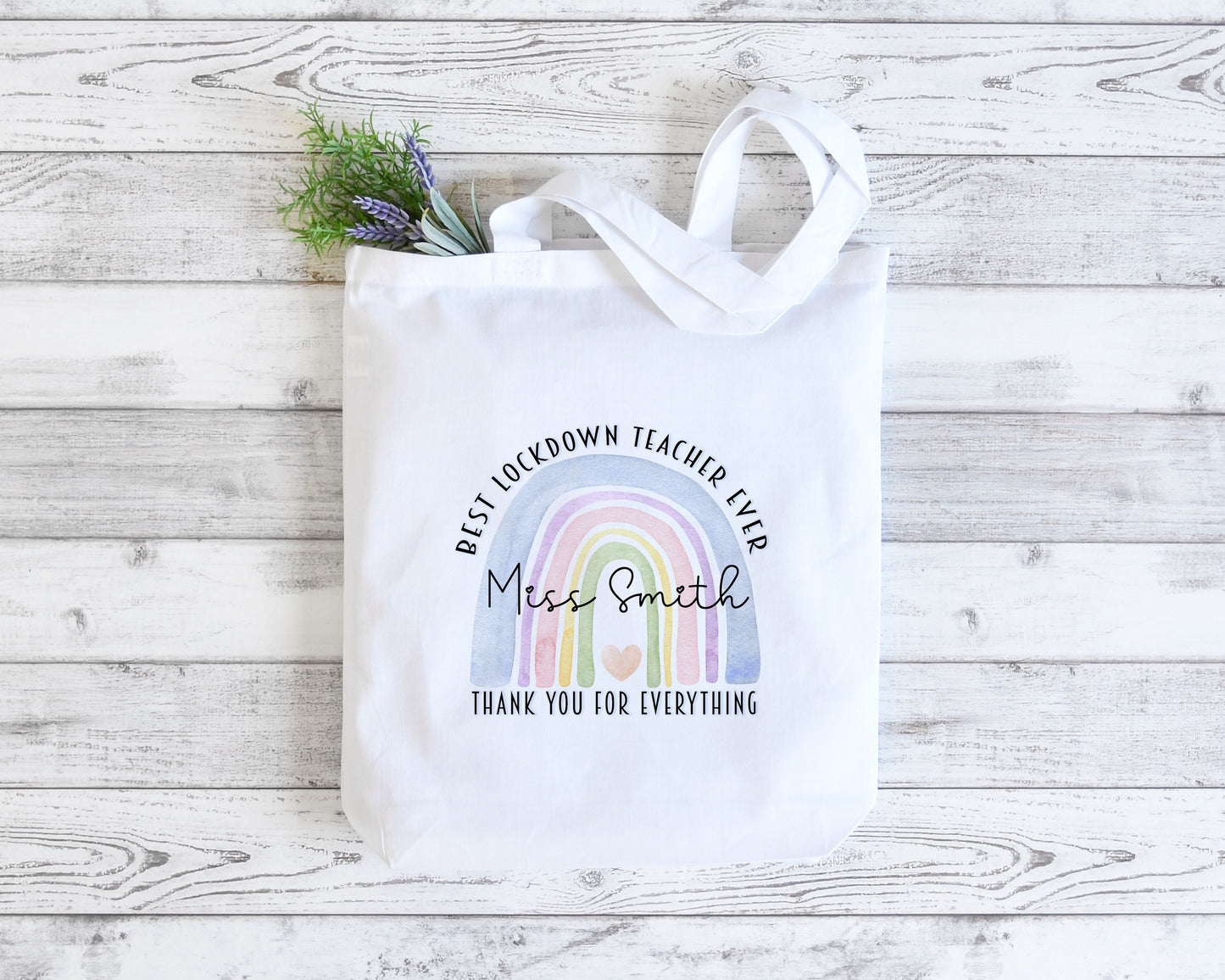 Teacher gift, lockdown teacher tote bag, teacher bag, thank you teacher