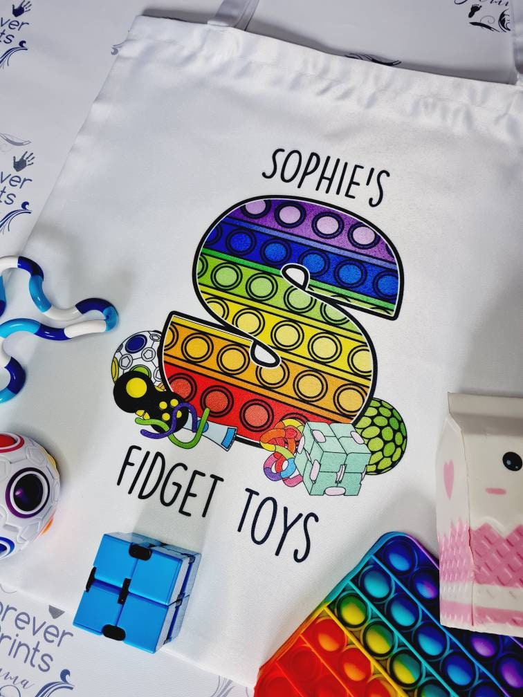 Fidget toy tote bag, bag for fidgets
