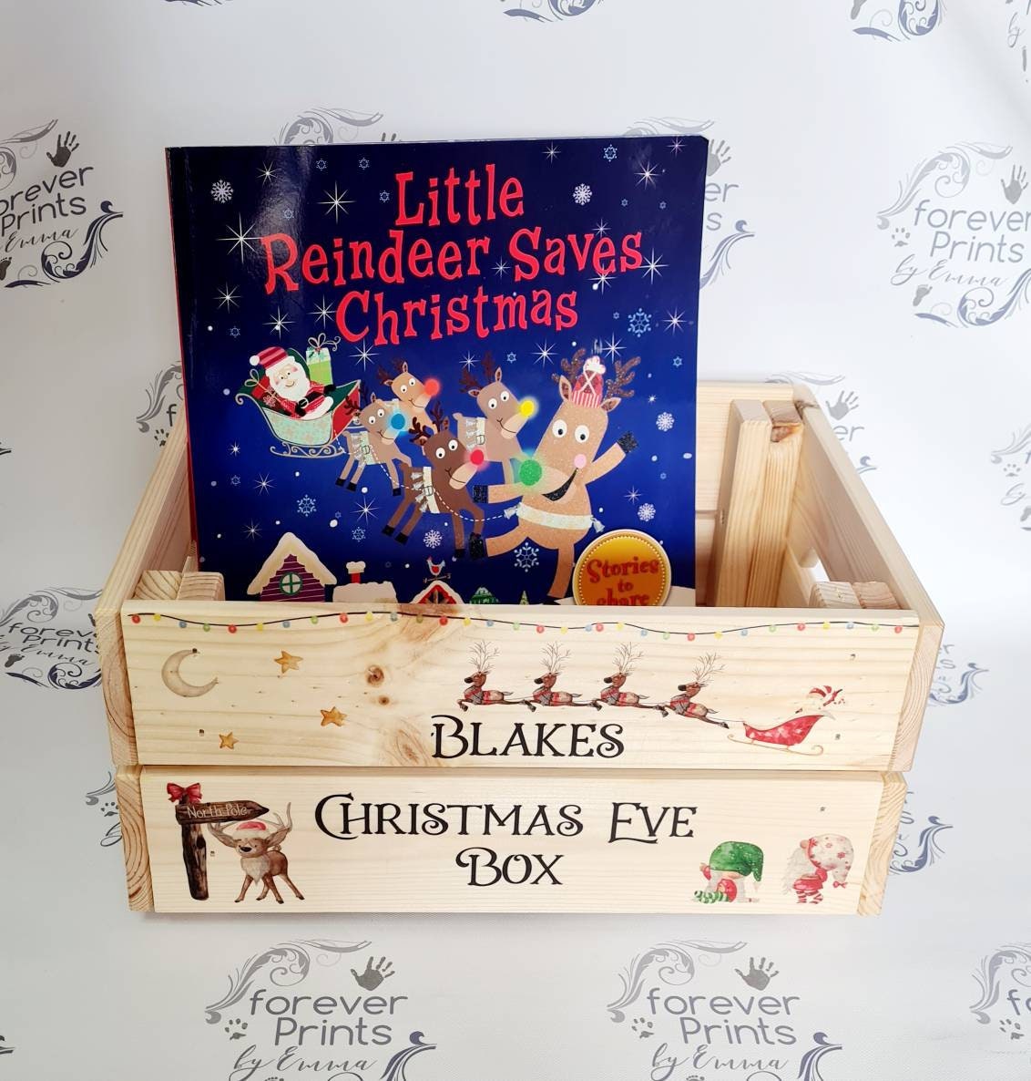 Christmas Eve Box, Personalised Christmas crate.
