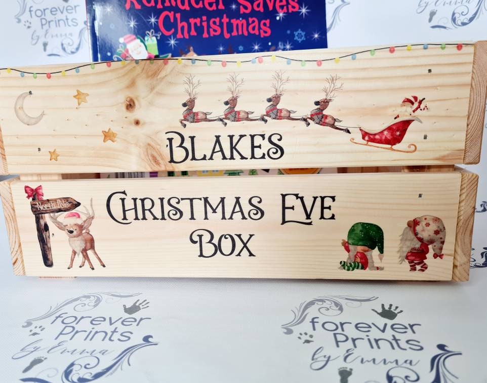 Christmas Eve Box, Personalised Christmas crate.