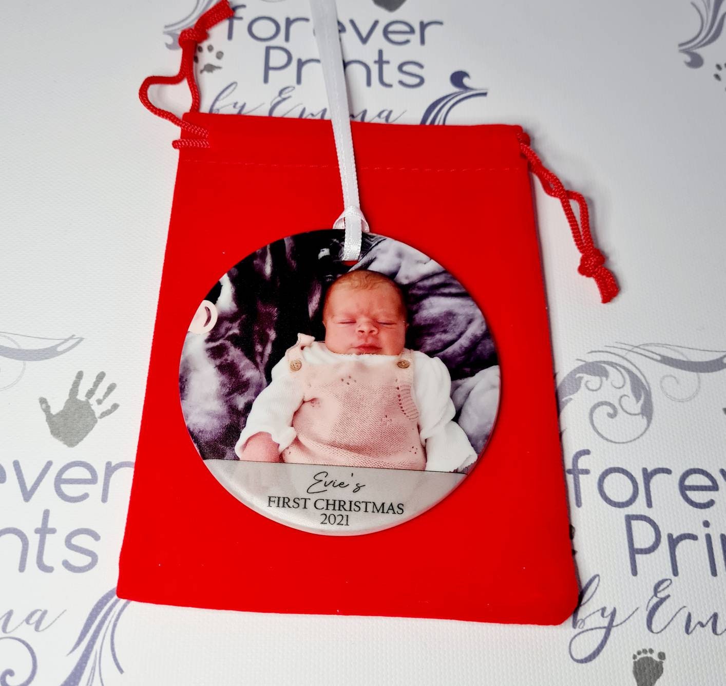 First Christmas ceramic decoration, Christmas gift, baby's first Christmas