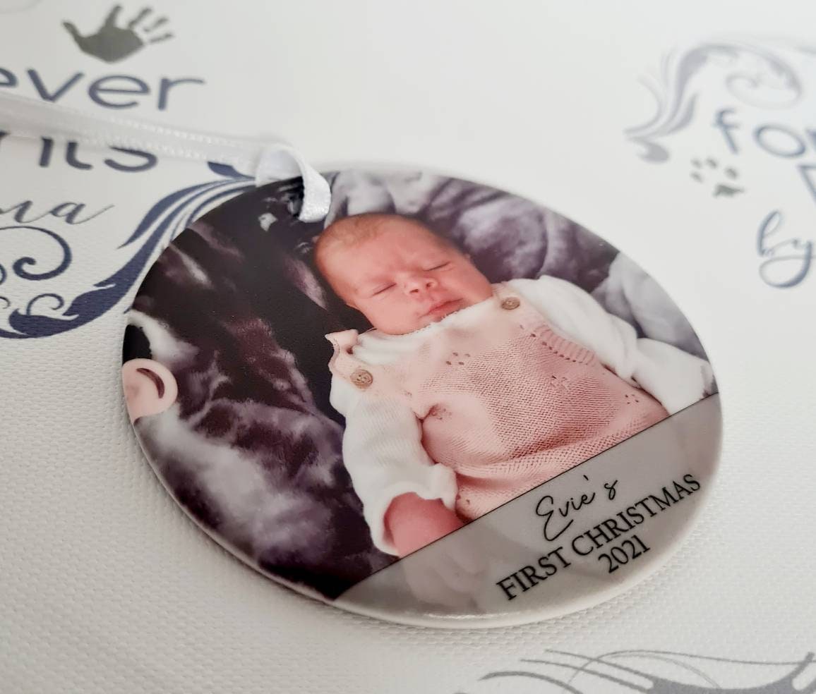 First Christmas ceramic decoration, Christmas gift, baby's first Christmas