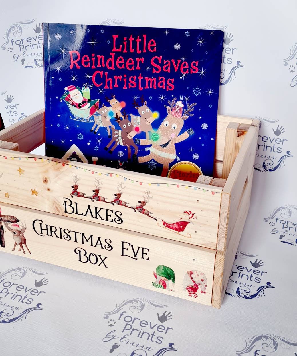 Christmas Eve Box, Personalised Christmas crate.