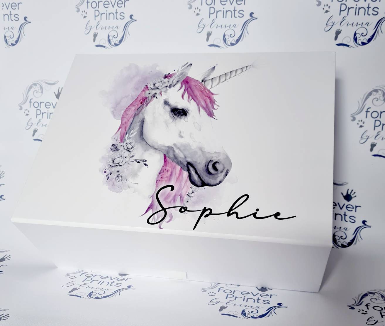 Unicorn gift and keepsake box, Magnetic box