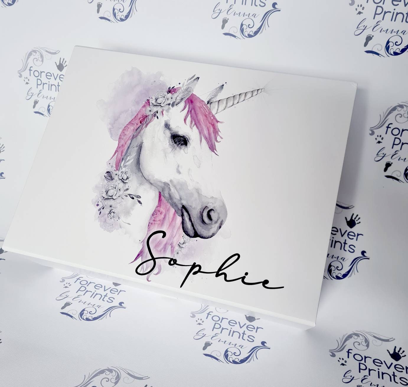 Unicorn gift and keepsake box, Magnetic box