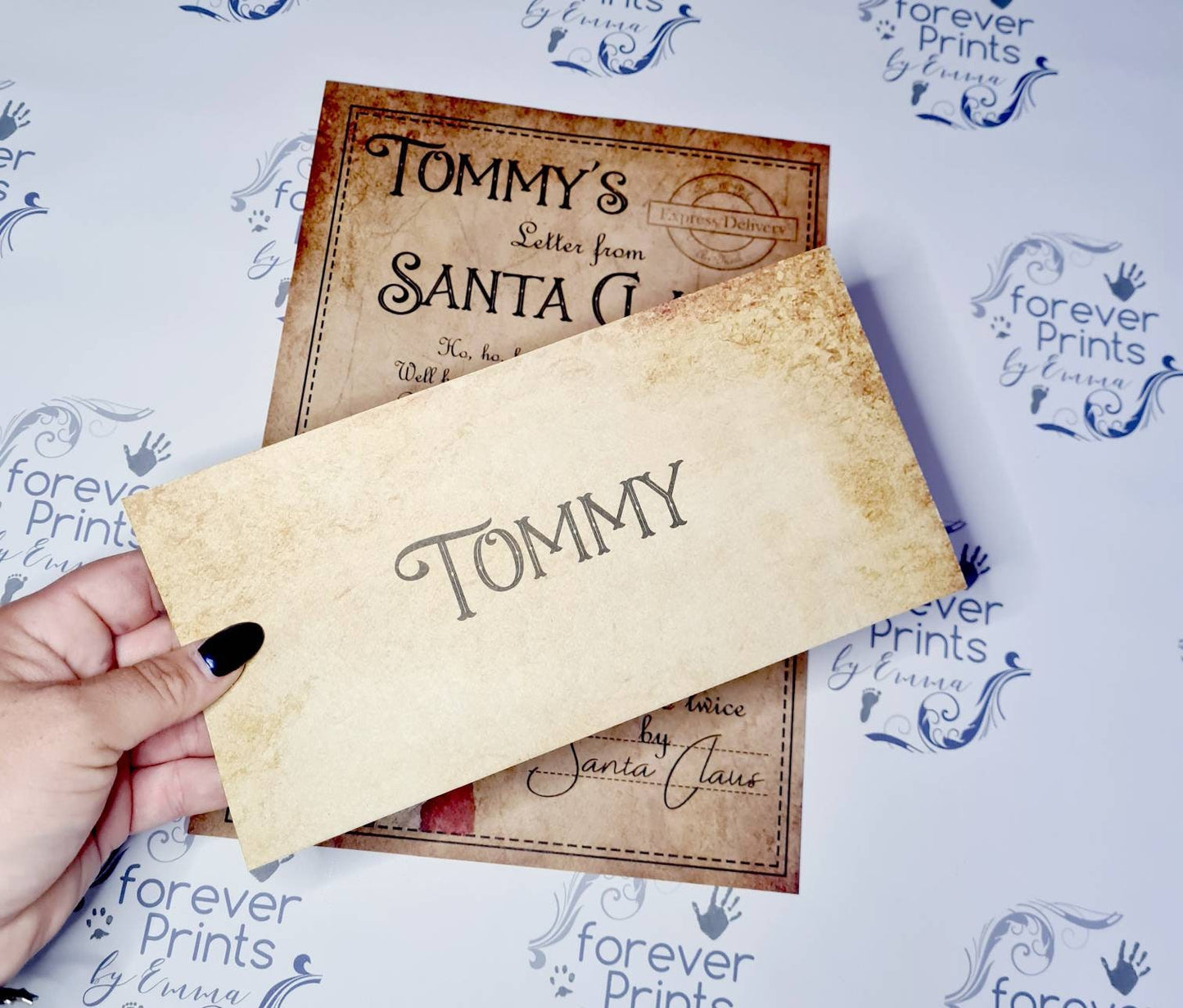 Personalised santa letter gift set, letter from santa, good list certificate, father christmas letter.